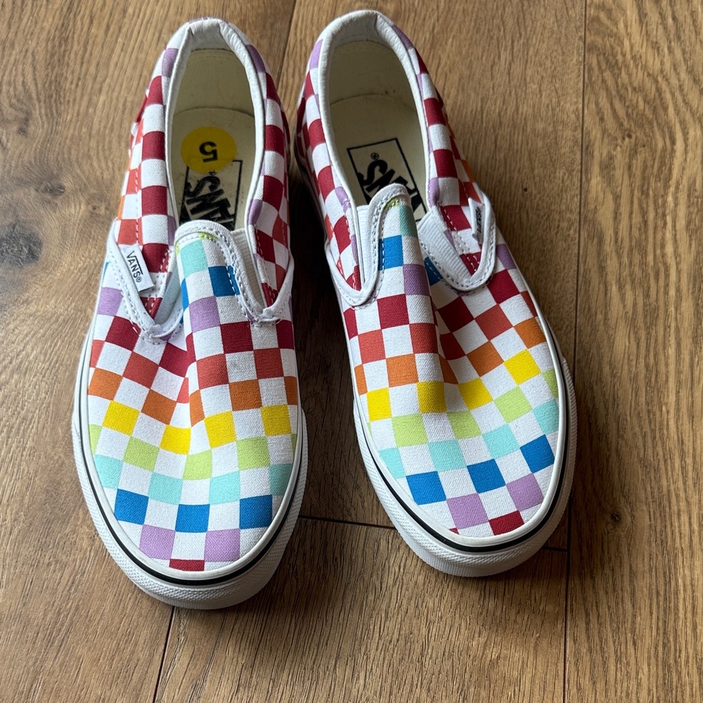 Vans Multicolor Checkered Kids Slip-On Sneakers